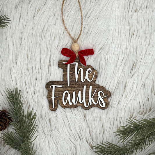 Personalized Last Name Ornament