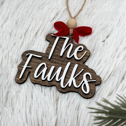 Personalized Last Name Ornament
