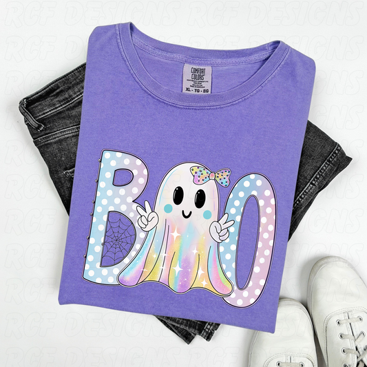 Iridescent Boo with Ghost