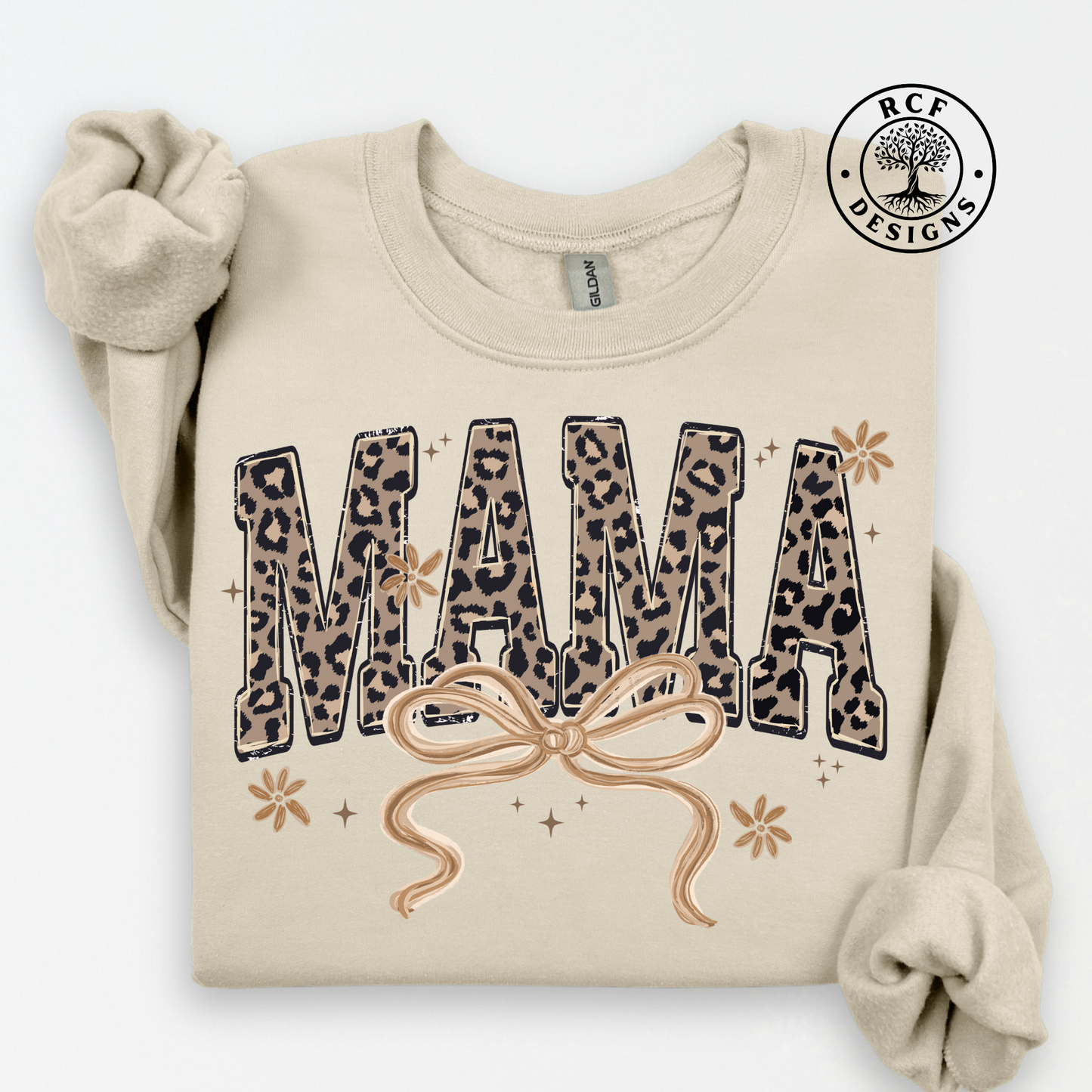 Leopard Print Mama with Bow
